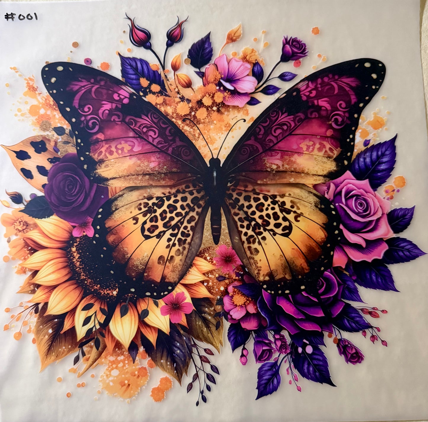 Butterfly Floral Print #001