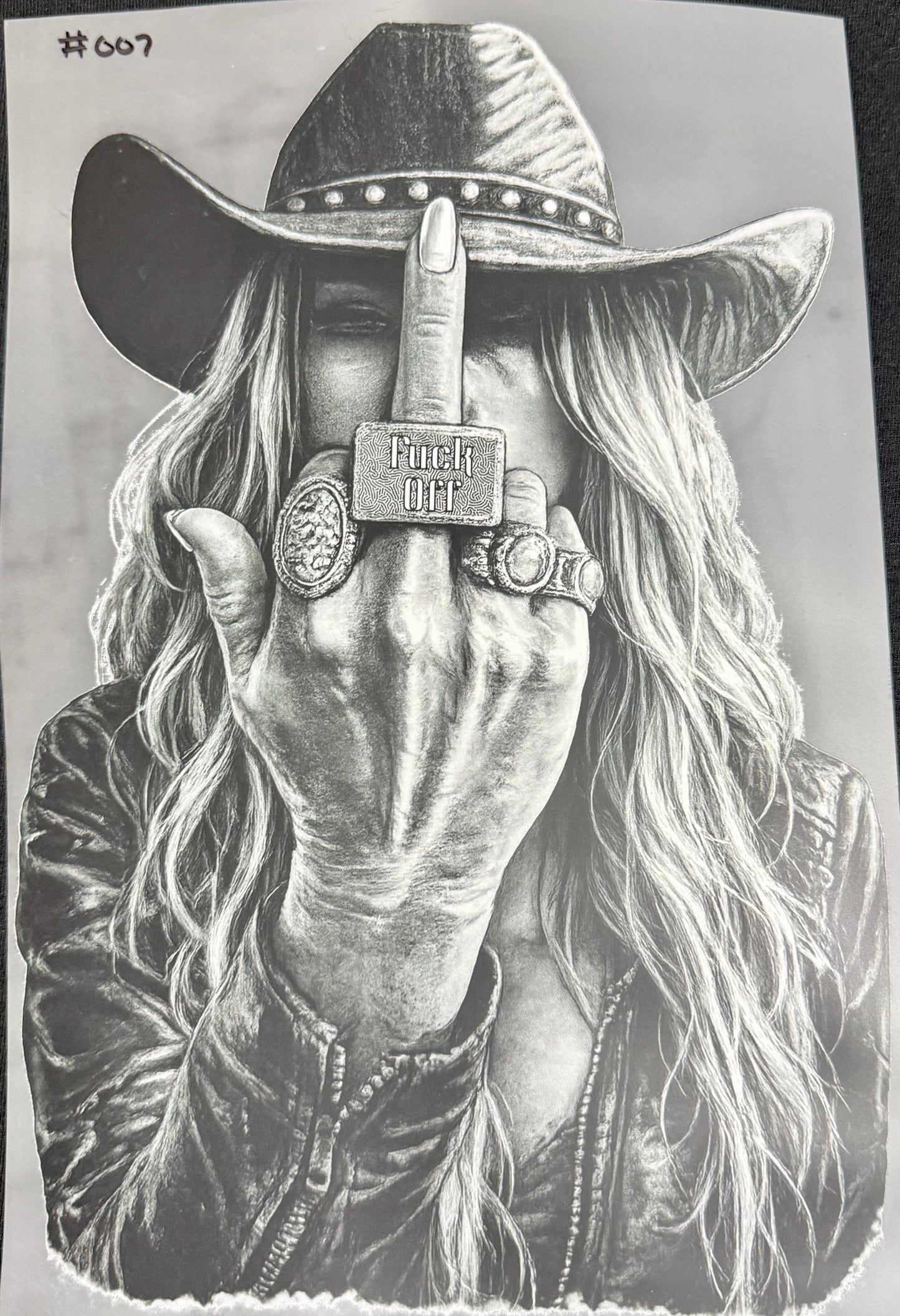 Cowgirl F*** Off Ring Print #007