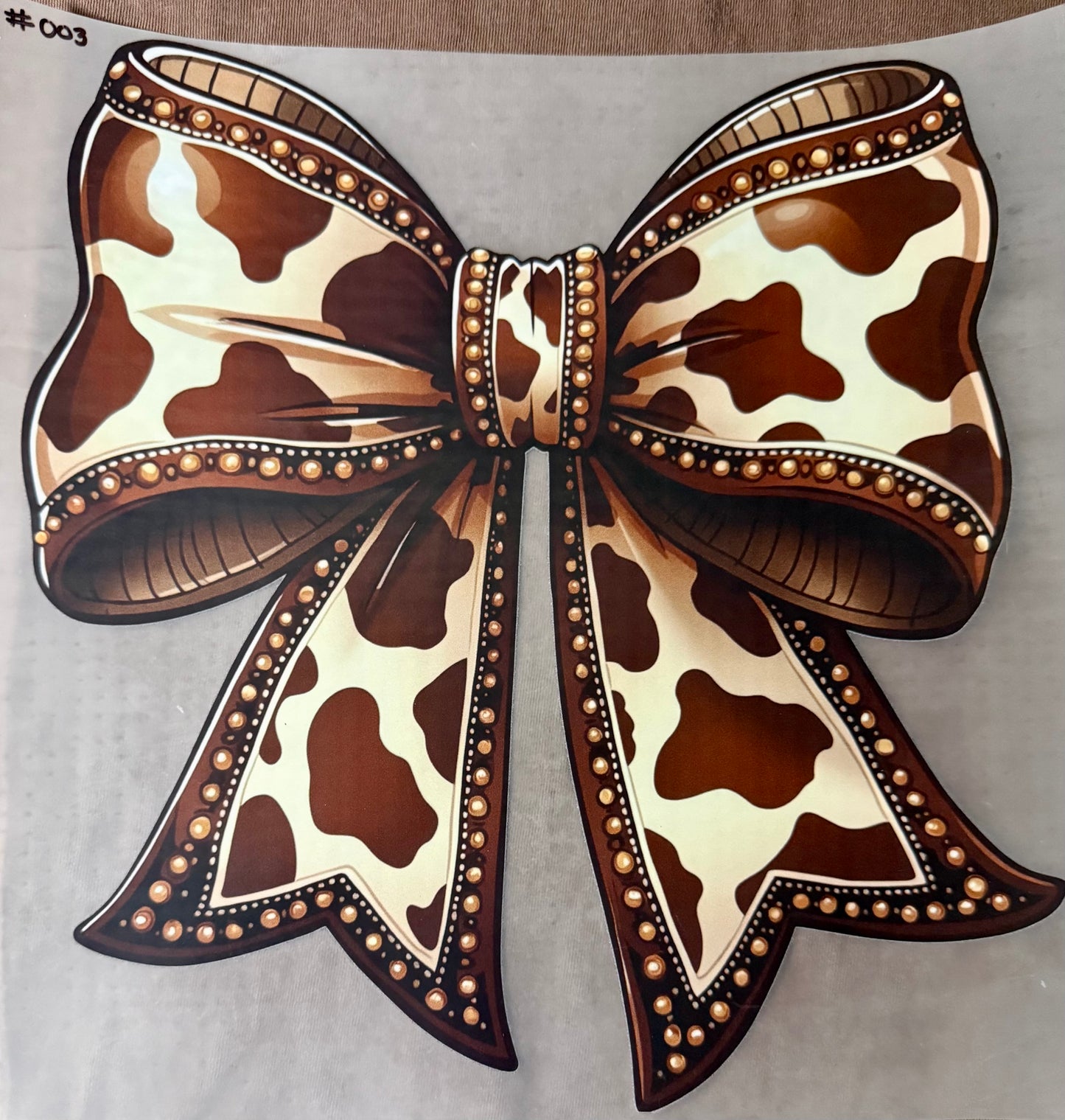 Cow Print Bow Print #003