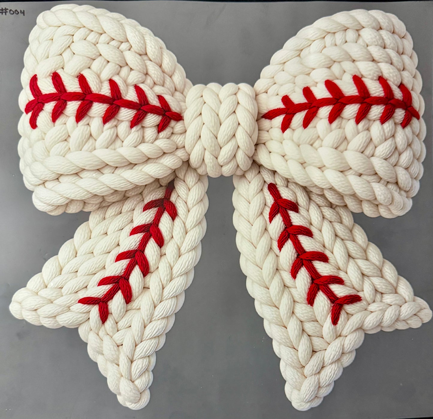 Baseball Bow Print #004