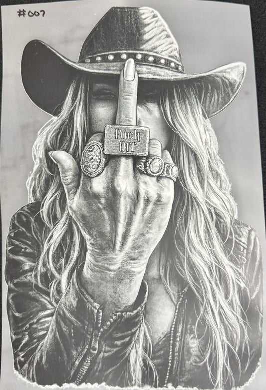 Cowgirl F*** Off Ring Print #007