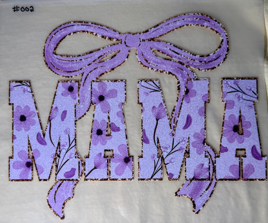 Mama Floral Bow Print #002