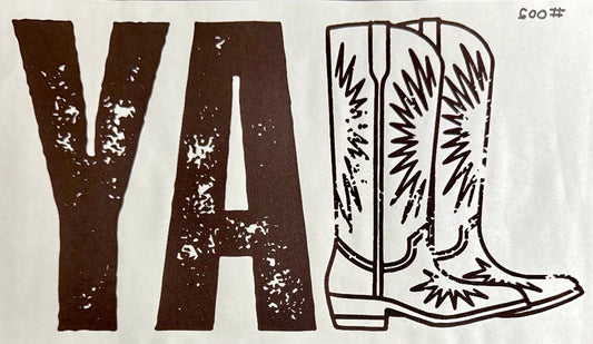 Y'all Cowboy Boots Print #002