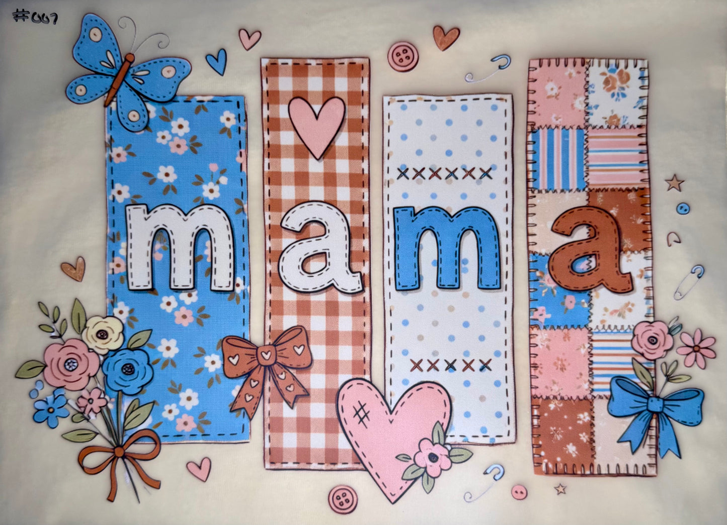 Mama Patchwork Quilt Print #007